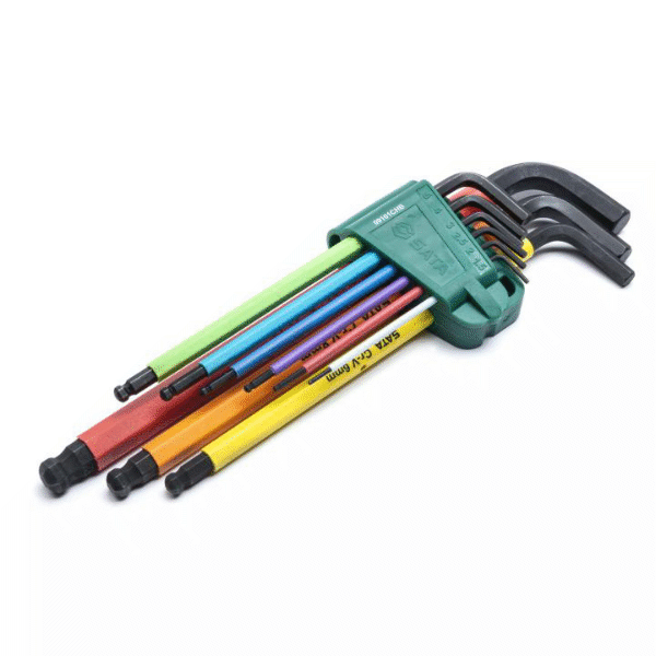 Set Chiavi a L Esagonali Ball-End Colorate 9pz SATA